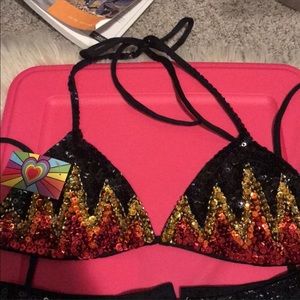 Too hot to handle flame bra top Easy Tiger